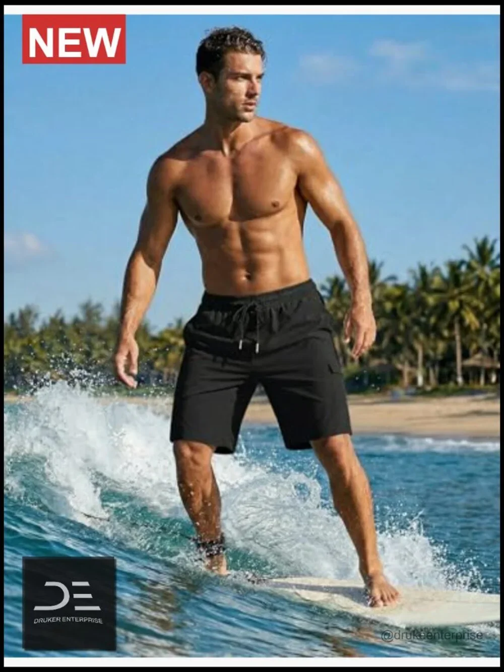 Men's Swim Trunks with Compression Liner Quick Dry Board Shorts with Pockets
